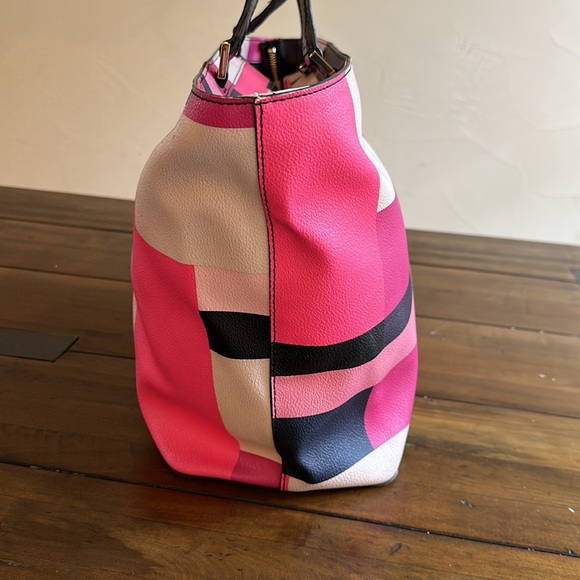 Kate Spade Lolly Print Mod Zippered Tote Bonus Wristlet - Picture 9 of 12